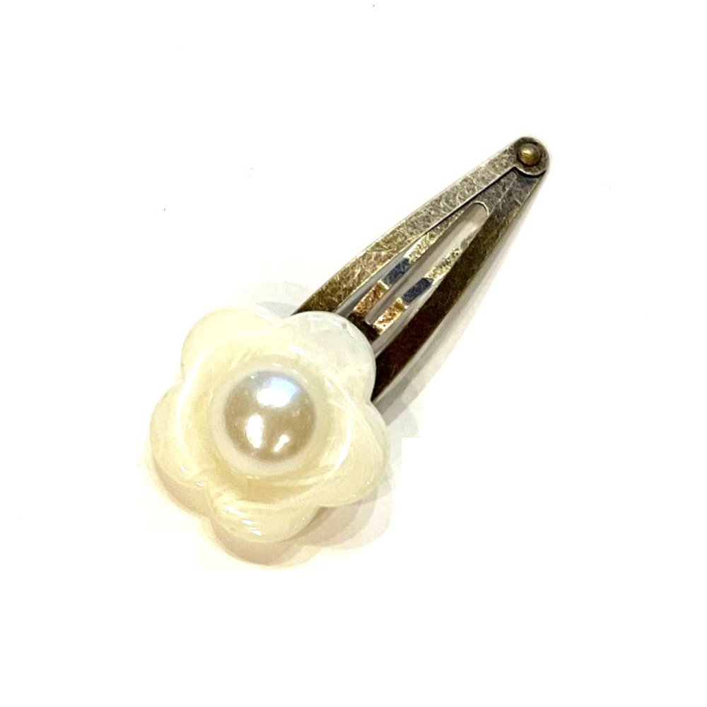 Home & Linen Hair Pin, White