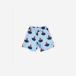 Shop Bobo Choses Sail Boat all over swim bermuda shorts