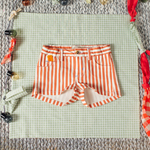 Shop Birinit Petit Red Stripe Denim Short - Tinyapple