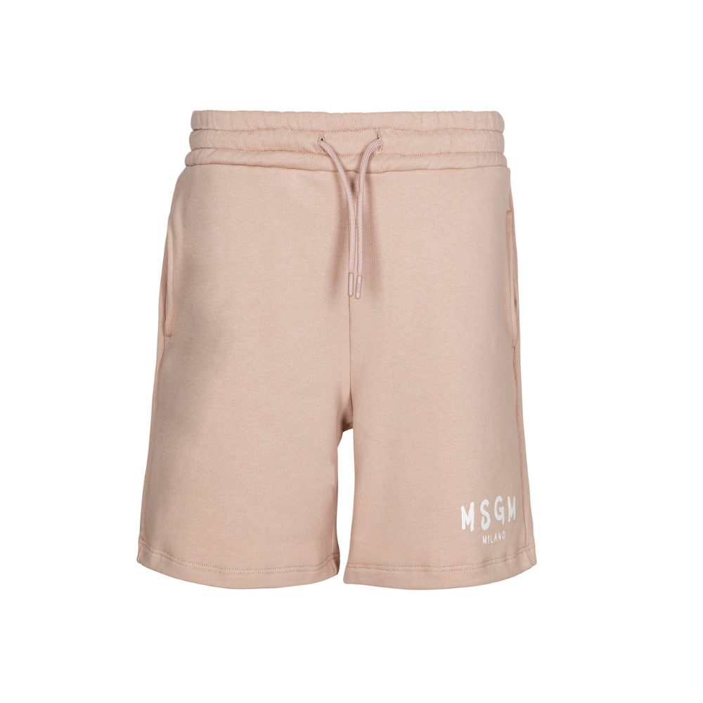 Buy MSGM Bermuda Felpa Shorts, Beige - Tinyapple