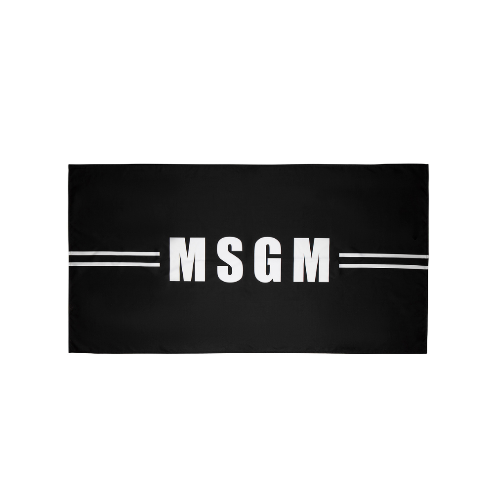 Shop MSGM Telo Mare Micro Fabric, Black- Tinyapple