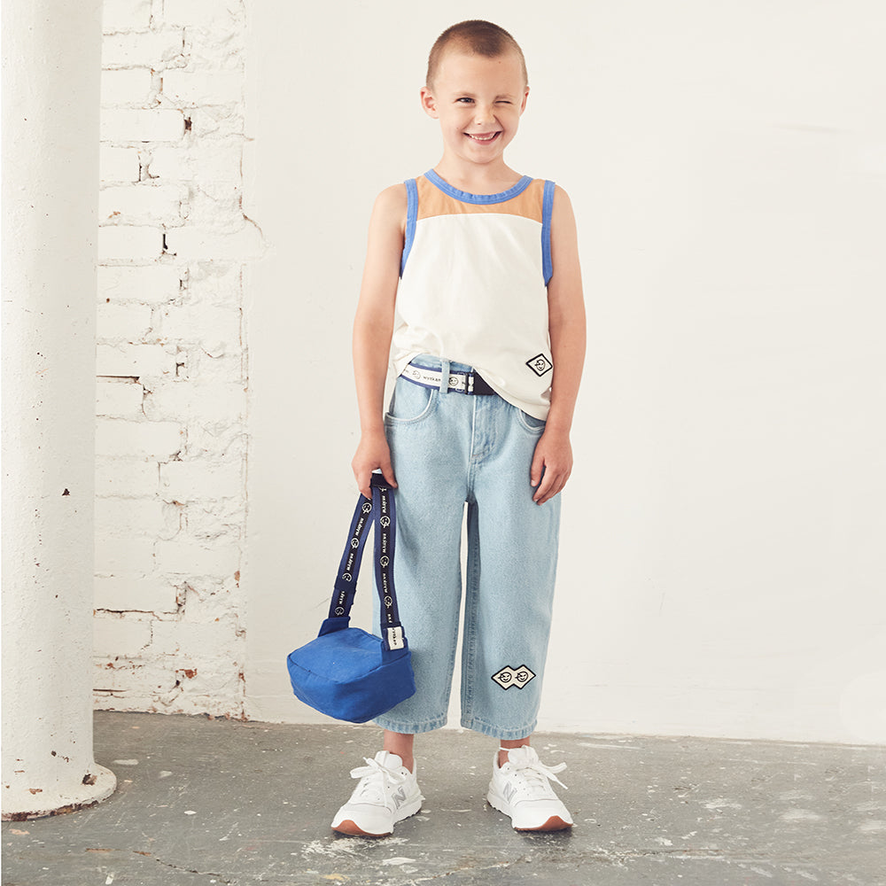 Wynken Highline Vest, Blue/Cloud/Caramel for kids