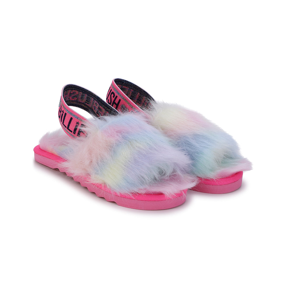 Billieblush Tie Dye Slippers with Elastic Band, Pink