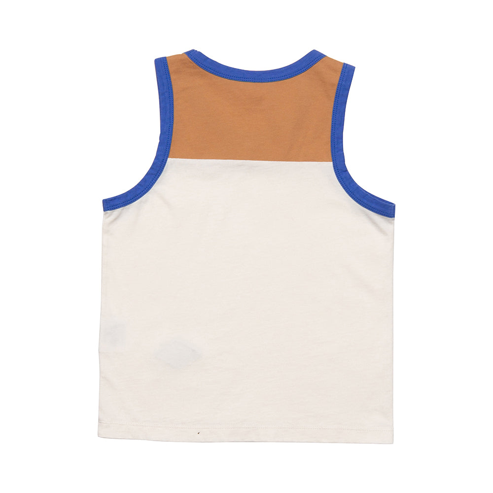 Wynken Highline Vest, Blue/Cloud/Caramel Back