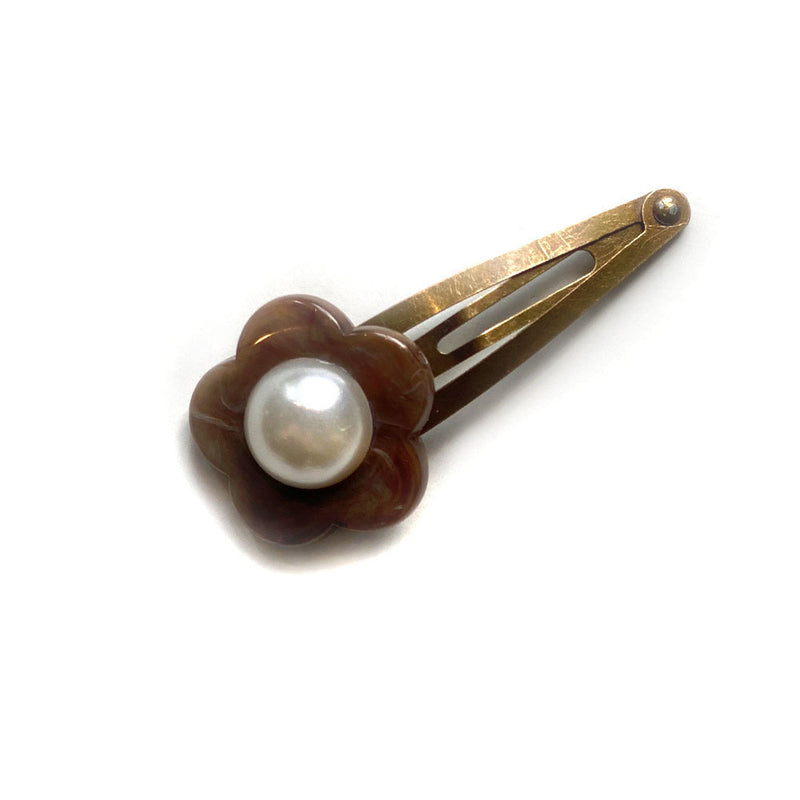 Home & Linen Hair Pin, Marron