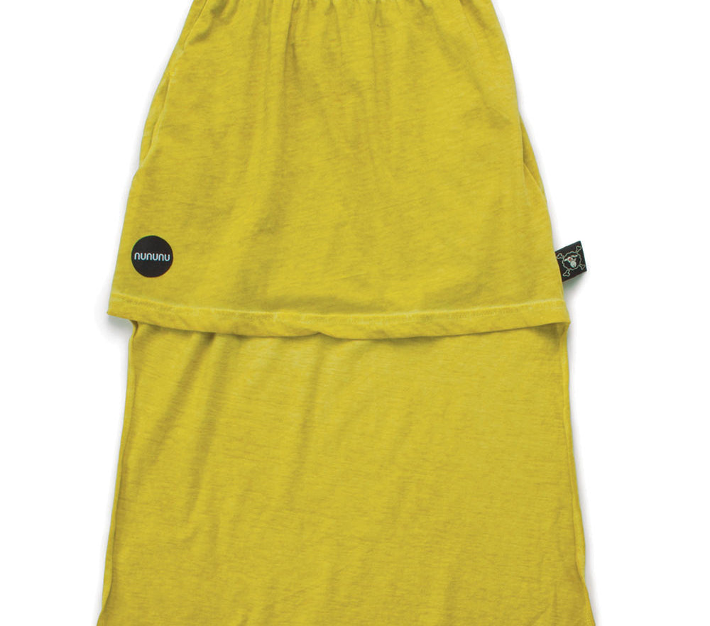 Dusty Yellow Mini Maxi Skirt for Girls 