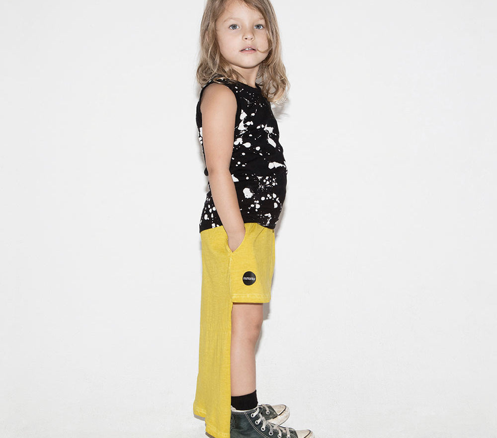 Dusty Yellow Mini Maxi Skirt 