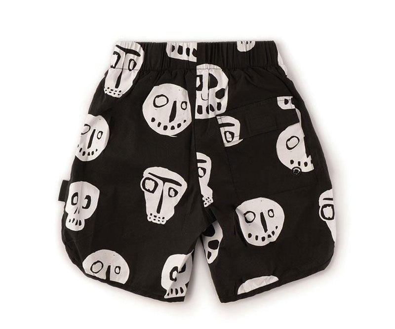 Black Rowdy Masks Surf Shorts